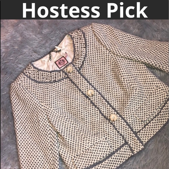 Juicy Couture Jackets & Blazers - Juicy Couture Patterned Blazer w/ Rhinestones